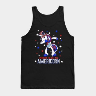 Dabbing Unicorn 4th of July- Tank Top